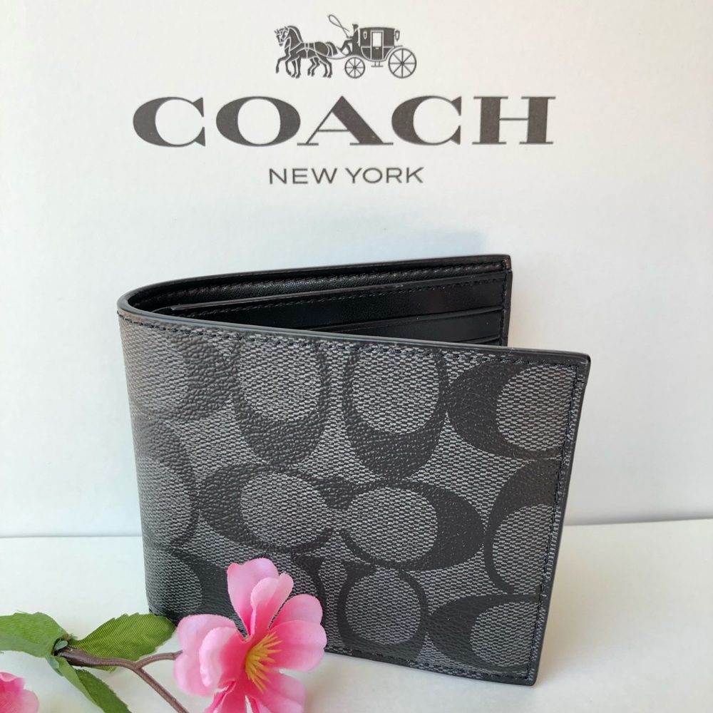 Coach Men’s Double Billfold Wallet F57083 - Picture 4 of 8